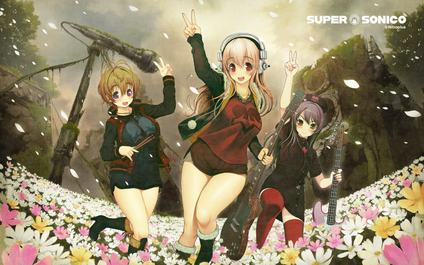 axanael flower fujimi_suzu guitar headphones instrument nitroplus petals sonico super_sonico super_soniko thigh-highs thighhighs tsuji_santa wallpaper watanuki_fuuri