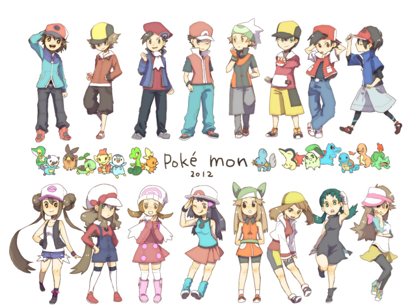 6+girls blue_(pokemon) blue_(pokemon)_(classic) blue_(pokemon)_(cosplay) bulbasaur charmander chikorita chimchar cosplay crystal_(pokemon) crystal_(pokemon)_(cosplay) cyndaquil dual_persona gold_(pokemon) gold_(pokemon)_(cosplay) haruka_(pokemon) haruka_(pokemon)_(cosplay) hasumiya hikari_(pokemon) hikari_(pokemon)_(cosplay) kotone_(pokemon) kotone_(pokemon)_(cosplay) kouki_(pokemon) kouki_(pokemon)_(cosplay) kyouhei_(pokemon) kyouhei_(pokemon)_(cosplay) leggings mei_(pokemon) mei_(pokemon)_(cosplay) mudkip multiple_boys multiple_girls nintendo oshawott pantyhose piplup pokemon pokemon_(game) pokemon_bw pokemon_bw2 pokemon_dppt pokemon_frlg pokemon_gsc pokemon_hgss pokemon_rgby pokemon_rse red_(pokemon) red_(pokemon)_(classic) red_(pokemon)_(cosplay) red_(pokemon)_(remake) snivy squirtle tepig thighhighs torchic totodile touko_(pokemon) touya_(pokemon) touya_(pokemon)_(cosplay) treecko turtwig yuuki_(pokemon) yuuki_(pokemon)_(cosplay)