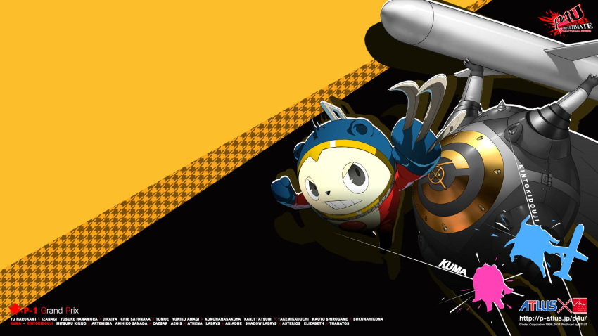 bear kintoki-douji kuma_(persona_4) persona persona_4 watermark weapon