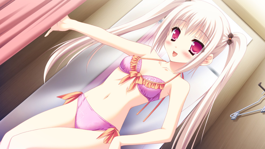 bikini blush game_cg hello_good-bye hiiragi_koharu lump_of_sugar moekibara_fumitake swimsuit twintails