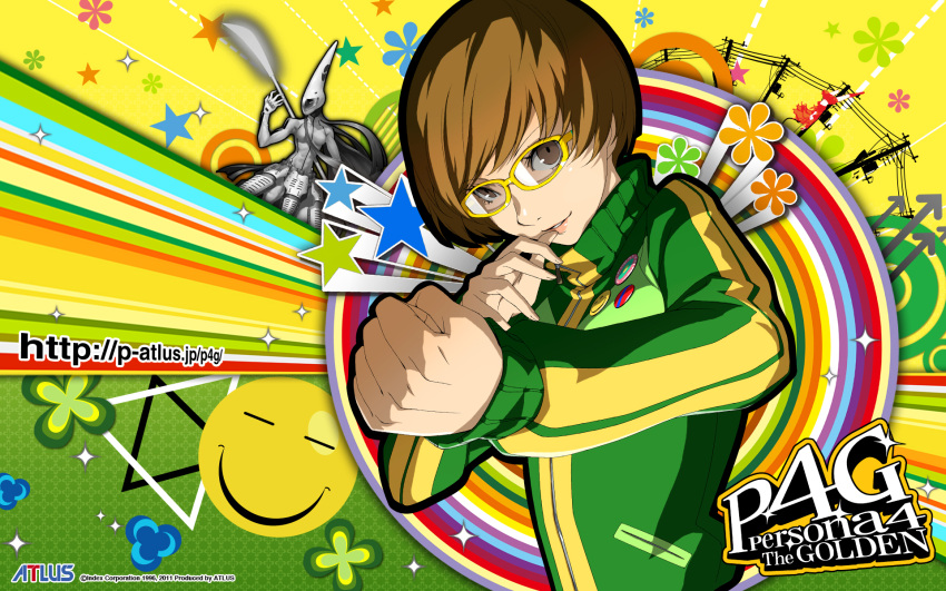 glasses persona persona_4 satonaka_chie soejima_shigenori watermark