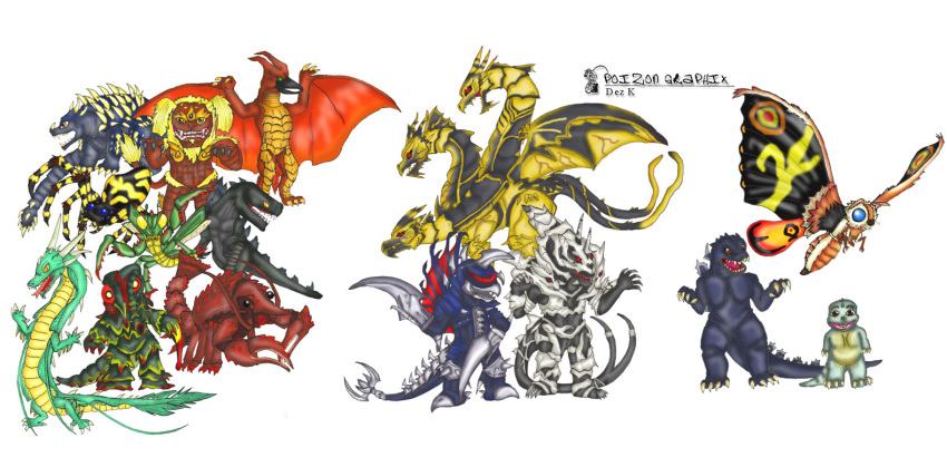 anguirus ebirah gigan godzilla godzilla_(series) godzilla_final_wars hedorah keizer_ghidorah king_caesar kumonga manda minilla monster_x mothra rodan