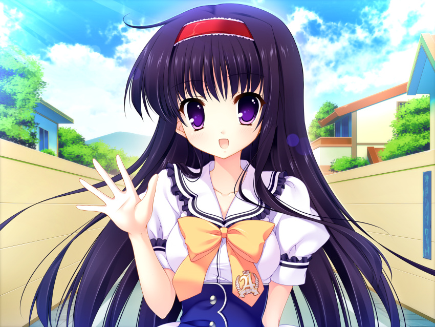 game_cg mitha nanawind purple_eyes seifuku violet_eyes yuyukana