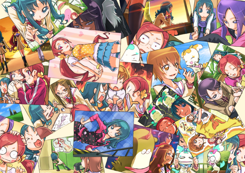 archellaura bad_id blue_eyes blue_hair character_request chypre_(heartcatch_precure!) coffret_(heartcatch_precure!) coupe hanasaki_kaoruko hanasaki_sora hanasaki_tsubomi heartcatch_precure! highres kuroda_rumiko kurumi_erika kurumi_momoka long_hair montage multiple_girls myoudouin_itsuki pink_eyes pink_hair ponytail potpourri_(heartcatch_precure!) precure professor_sabaku ribbon sakuma_toshiko sawai_naomi smile tada_kanae tsukikage_yuri twintails