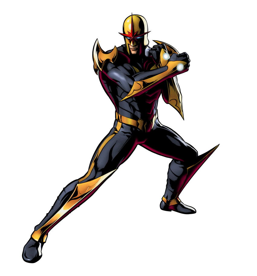 1boy absurdres armor fighting_stance highres male marvel marvel_vs._capcom marvel_vs._capcom_3 marvel_vs_capcom marvel_vs_capcom_3 mori_toshiaki nova_(marvel) official_art shinkiro simple_background solo transparent_background