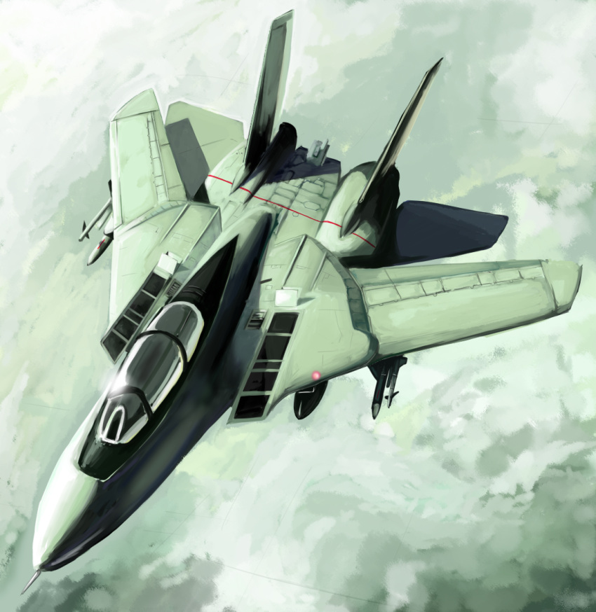 ace_combat ace_combat_5 airplane cloud clouds f-14 fighter_jet flying jet military missile shirofox sky