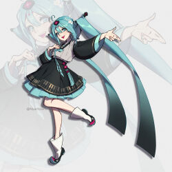 hatsune miku from vocaloid by biahnyang