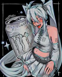 hatsune miku from monster energy by sainttufa