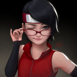 uchiha sarada from boruto: naruto next generations by zienu
