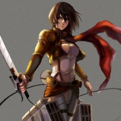 mikasa ackerman from shingeki no kyojin by kaj