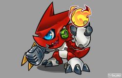 shoutmon from digimon by sinobali