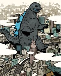 godzilla from godzilla (series) by takeuchi ryousuke