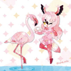 greater flamingo (kemono friends) from kemono friends by kikuchi milo