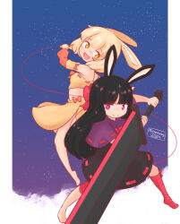 rabbit and steel fan art