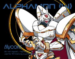 alphamon from digimon by finalelysion