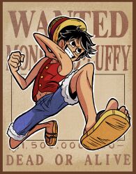 monkey d. luffy from one piece by schoolyardloser