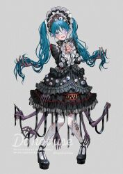 hatsune miku from vocaloid by makkuro