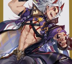 arataki itto from genshin impact by soc nau
