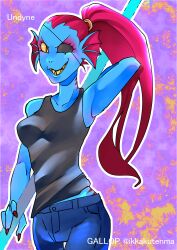 undyne from undertale by ikkakutenma