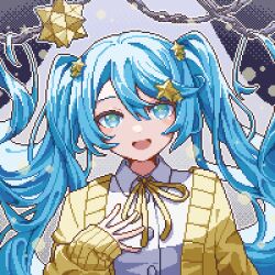 hatsune miku from vocaloid by amefu luna