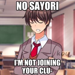 protagonist (doki doki literature club) from doki doki literature club