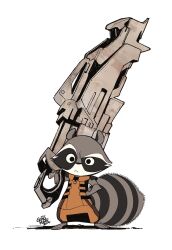 rocket raccoon from guardians of the galaxy by gurihiru