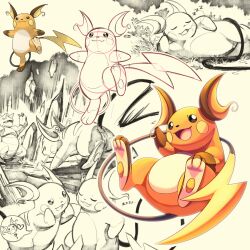 raichu from pokemon by shoupitsuki