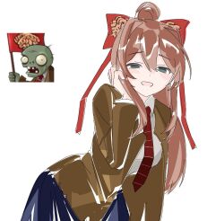 monika (doki doki literature club) from doki doki literature club