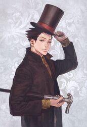 naruhodou ryuuichi from gyakuten saiban by a k i