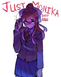 monika (doki doki literature club) from doki doki literature club
