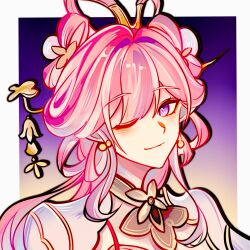 elysia (hi love elf) (honkai impact) from honkai (series)