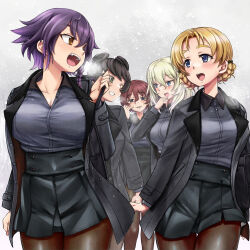 akaboshi koume from girls und panzer by nabeyu