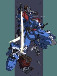 blue destiny 02 from gundam