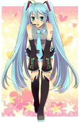 hatsune miku from vocaloid by bacchus