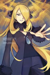 cynthia (pokemon) from pokemon by miyaulait