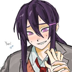 yuri (doki doki literature club) from doki doki literature club