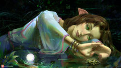 aerith gainsborough from final fantasy by sebijy