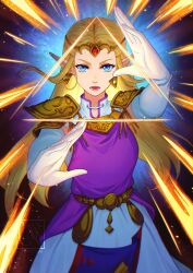 princess zelda from the legend of zelda by caminukai