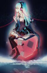 hatsune miku from vocaloid by hanaka