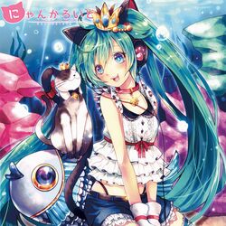 hatsune miku from vocaloid by sazanami shione