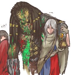 houraisan kaguya from predator (film) by nameo (judgemasterkou)