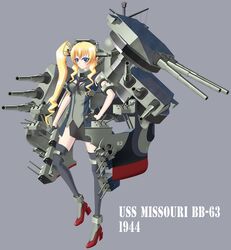 uss missouri (bb-63) from kantai collection by atukino1129