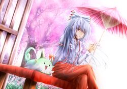 fujiwara no mokou from touhou by husky (artist)