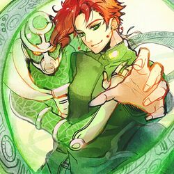 hierophant green from jojo no kimyou na bouken by karasumaru emu