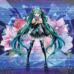 hatsune miku from vocaloid by settyaro