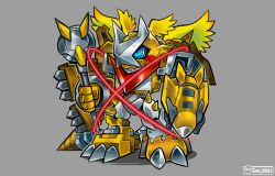 shoutmon x7 from digimon by sinobali