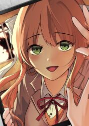 monika (doki doki literature club) from doki doki literature club