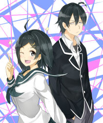 hikigaya hachiman from yahari ore no seishun lovecome wa machigatteiru. by isshiki (ffmania7)