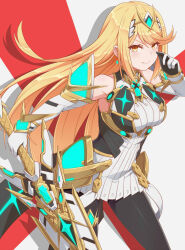 mythra (massive melee) (xenoblade) from xenoblade chronicles (series) by yoruusagi