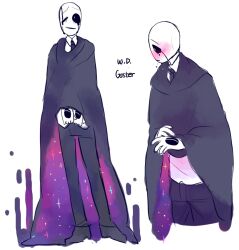 w.d. gaster from undertale by ttoba